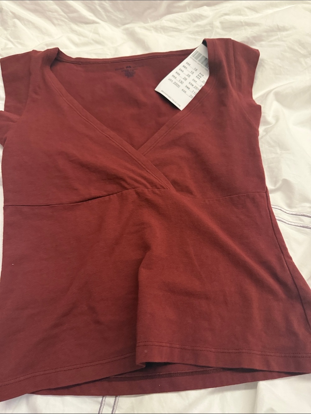 Brandy Melville Rust Red V-Neck Cap Sleeve Camisole